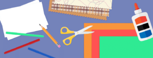 illustration of craft supplies