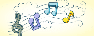 illustration of musical notes